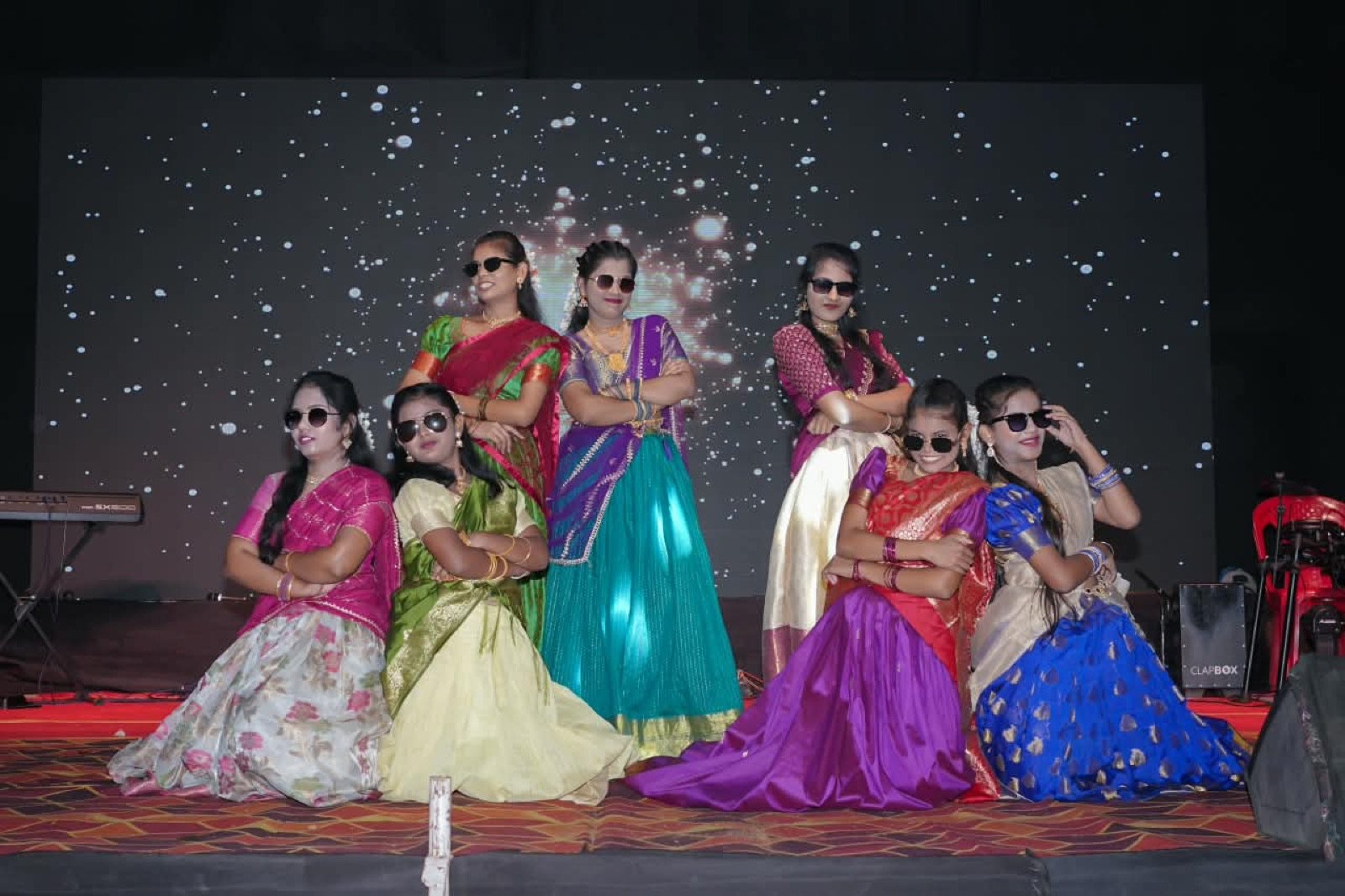 Dancers in colourful costumes